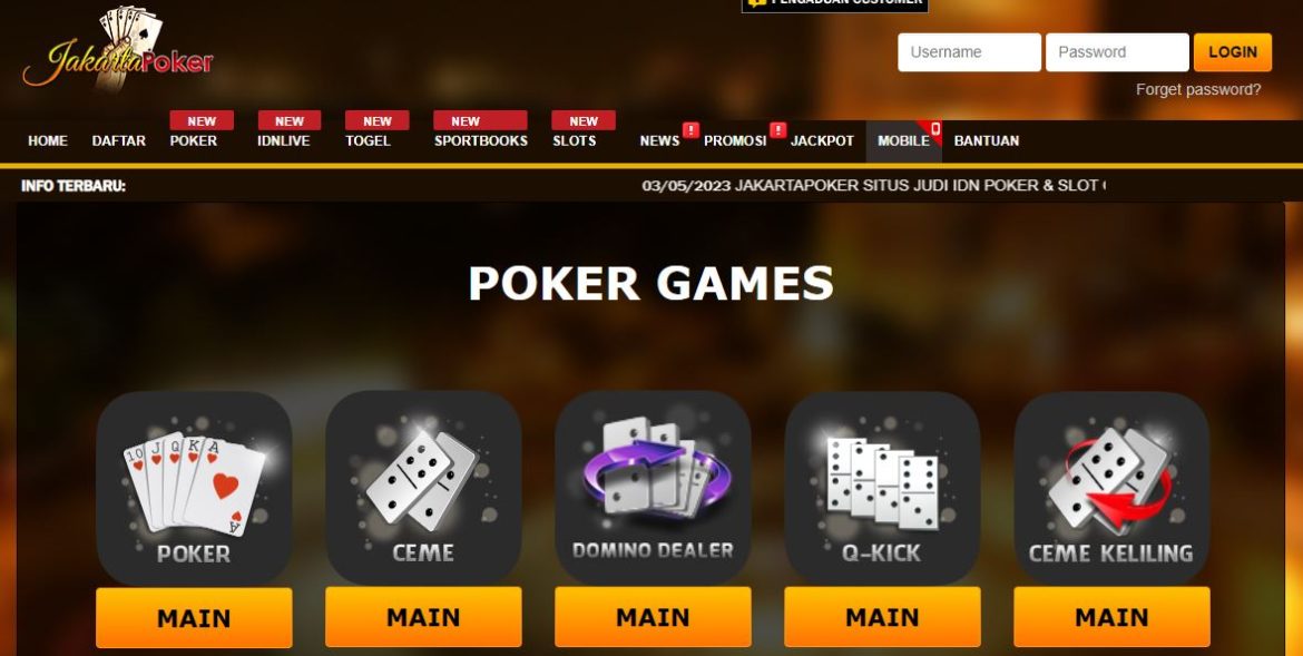 Situs Judi Online Idn Poker Terbaik Dan Terpercaya 2023 Mudah Menang Jakartapoker